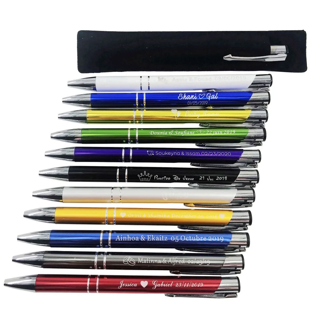 20 штук персонализированные гравировкой металлическая шариковая ручка