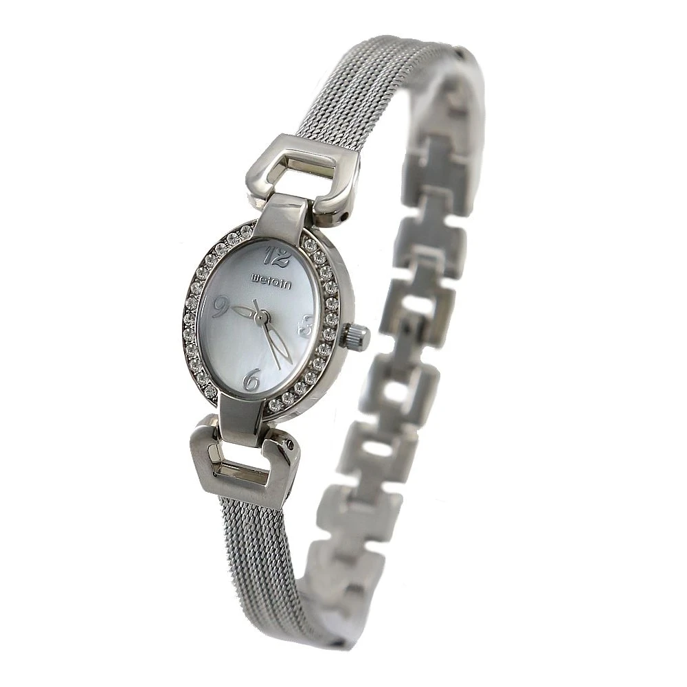 

FW884A Shiny Silver Band Elliptic PNP Shiny Silver Watchcase Women Fashion Watch