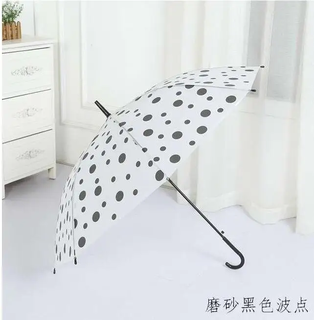 50PCS Sunny Rainny Transparent Multicolor Dot Printed Umbrellas Clear PVC Long Handle Rainproof | Дом и сад
