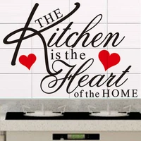 the kitchen is the heart of the home quote wall decal zooyoo8191 decorative adesivo de parede removable vinyl wall sticker