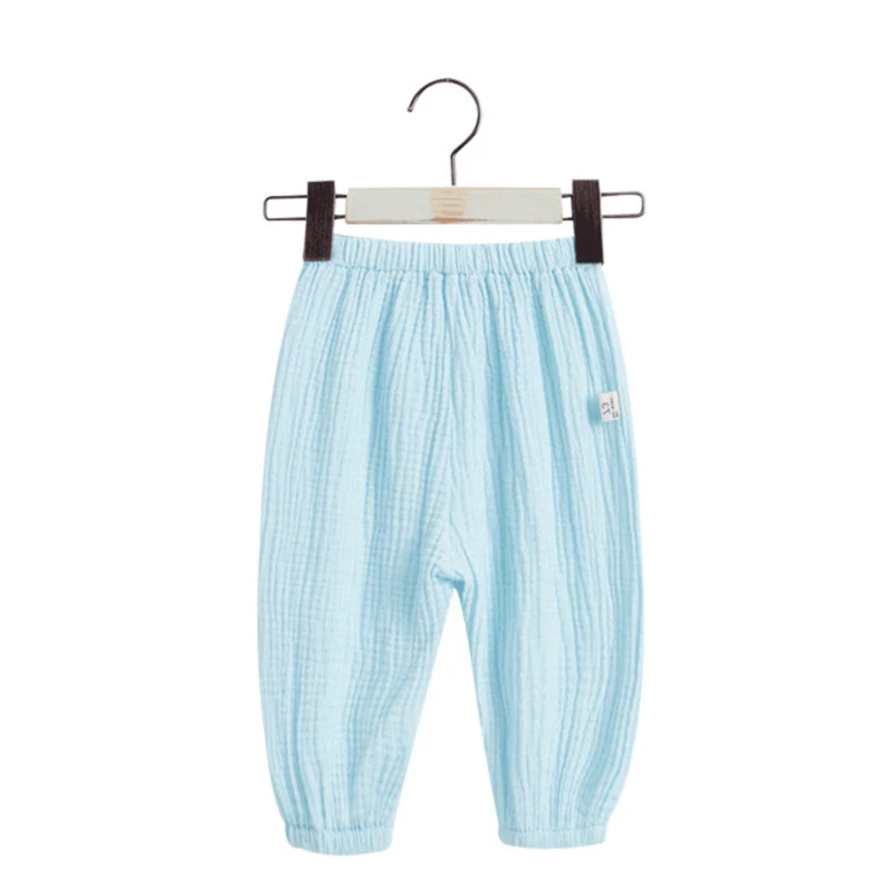 Light Blue Детские комбинезоны для новорожденных, штанишки для малышей противомоскитная хлопковая газовая Одежда для новорожденных девочек летние комбинезоны-кимоно с поясом - Цвет: Light Blue