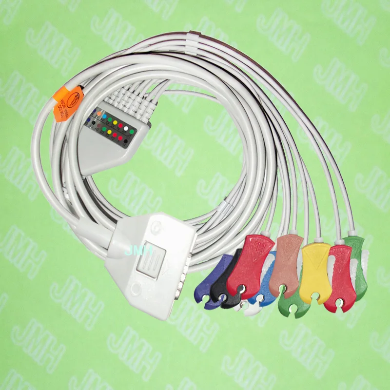

Compatible with 15 pin Fukuda ME KP-500 EKG Patient monitor the One-piece 10 leads ECG cable and Clip leadwires,IEC or AHA.