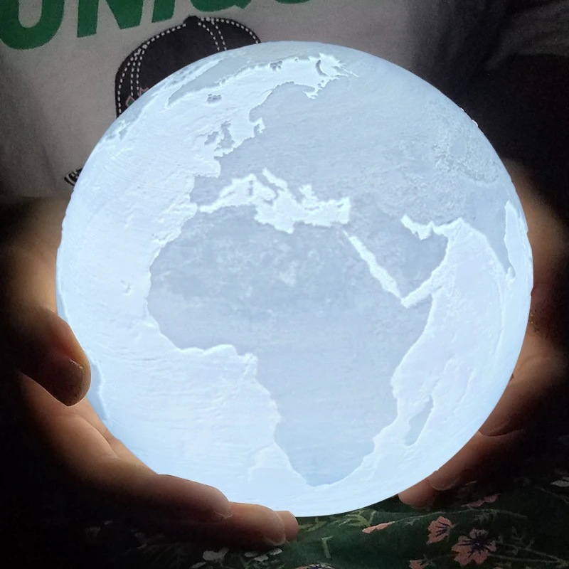 Лампа Rambery Moon с 3d принтом светильник earth moon Ночной светодиодный 2 цвета сенсорный