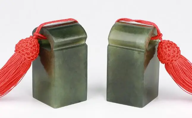 Jade камень печать практика глава обычай Qingtian 2 5x5 см 10 шт.|Статуи и скульптуры| |