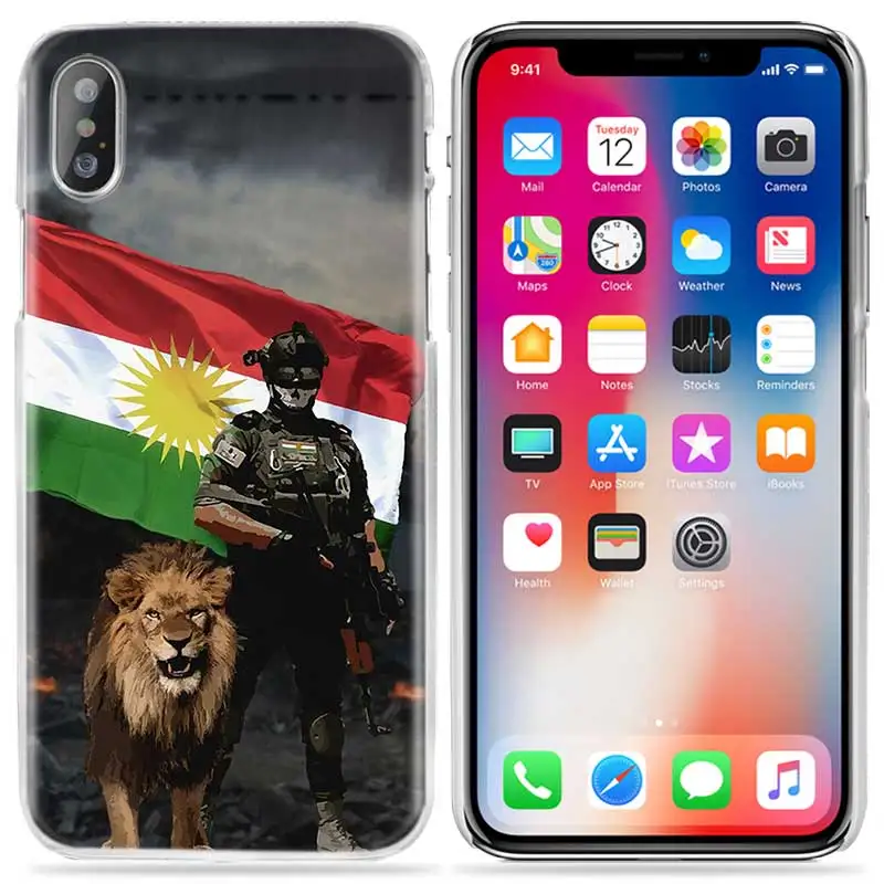03 Чехол Kurdistan с флагом львом для iPhone XS Max XR X 10 7S 8 6 6S Plus 5S SE 5 4S 4 5C Прозрачный жесткий пластиковый чехол для телефона 11 - Цвет: 03