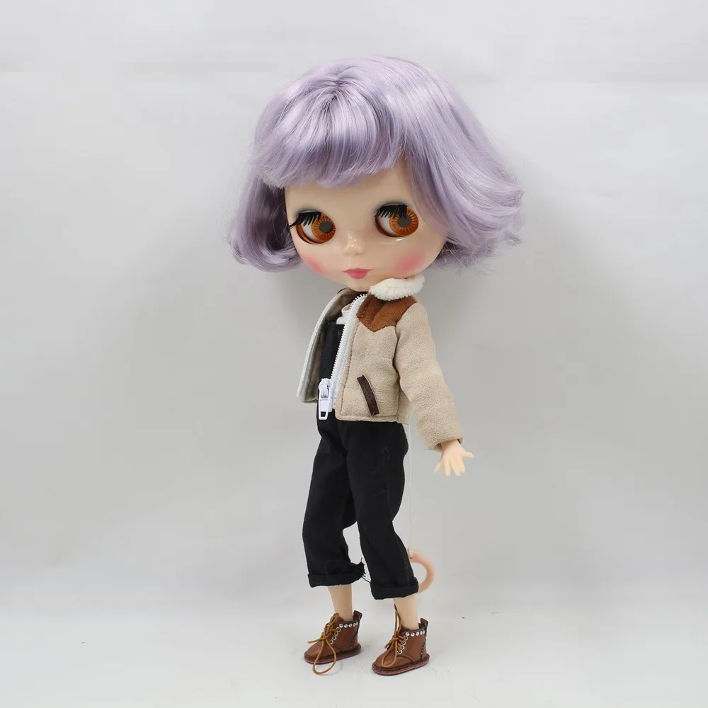 Наряды для куклы Blyth, комплект из черного комбинезона с рубашкой и пальто, костюм для 1/6, пуловер jerryberry licca icy dbs doll