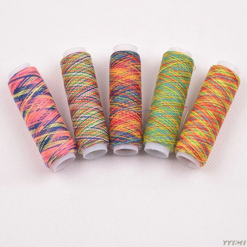 5 шт. разноцветные ленты из полиэстера|thread overlock|sewing machine threadmachine thread |