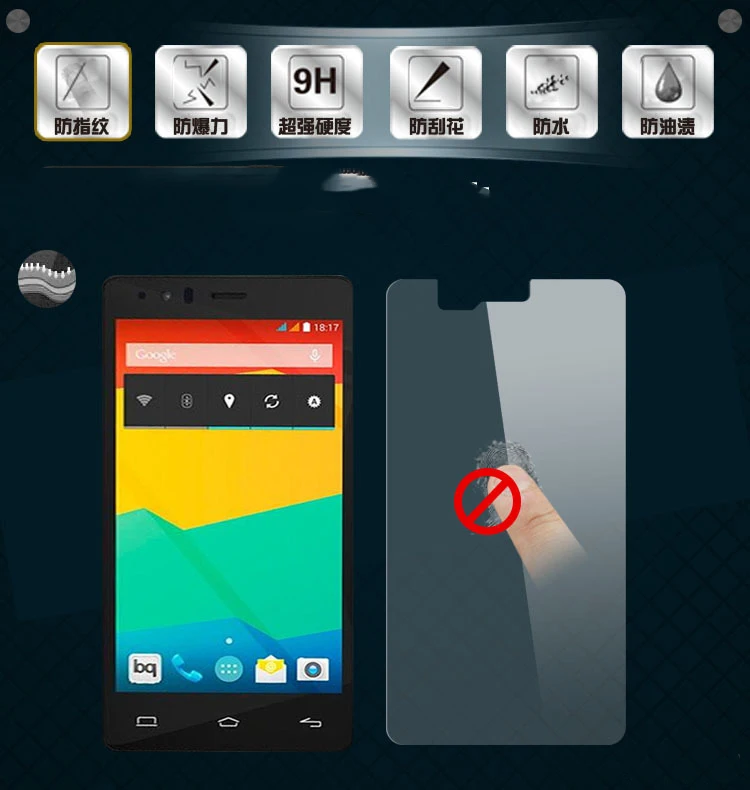 Экранный протектор из закаленного Стекло для BQ Strike 5020 Aquaris U Lite плюс E5 E5S X5 X5S