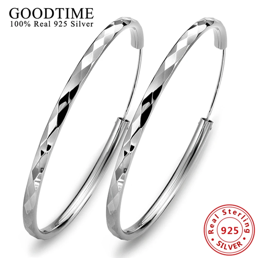 Женские серьги кольца GTE001 из 100% серебра 925 пробы|925 silver hoop earrings|silver earringsfashion earrings |