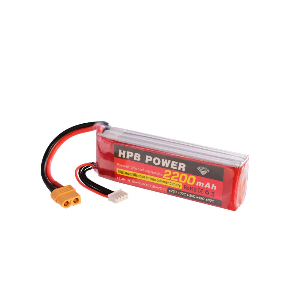 Литий-полимерный аккумулятор ZOP Power HPB 11 1 В 2200 мА · ч 30C 3S T-образный штекер XT60