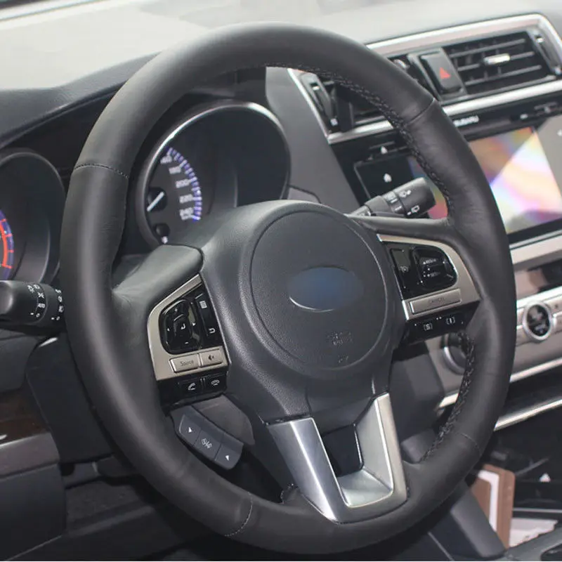 Кожаный чехол для руля Subaru Legacy 2016 Outback 2015 XV Forester 2016|Чехлы на руль| |