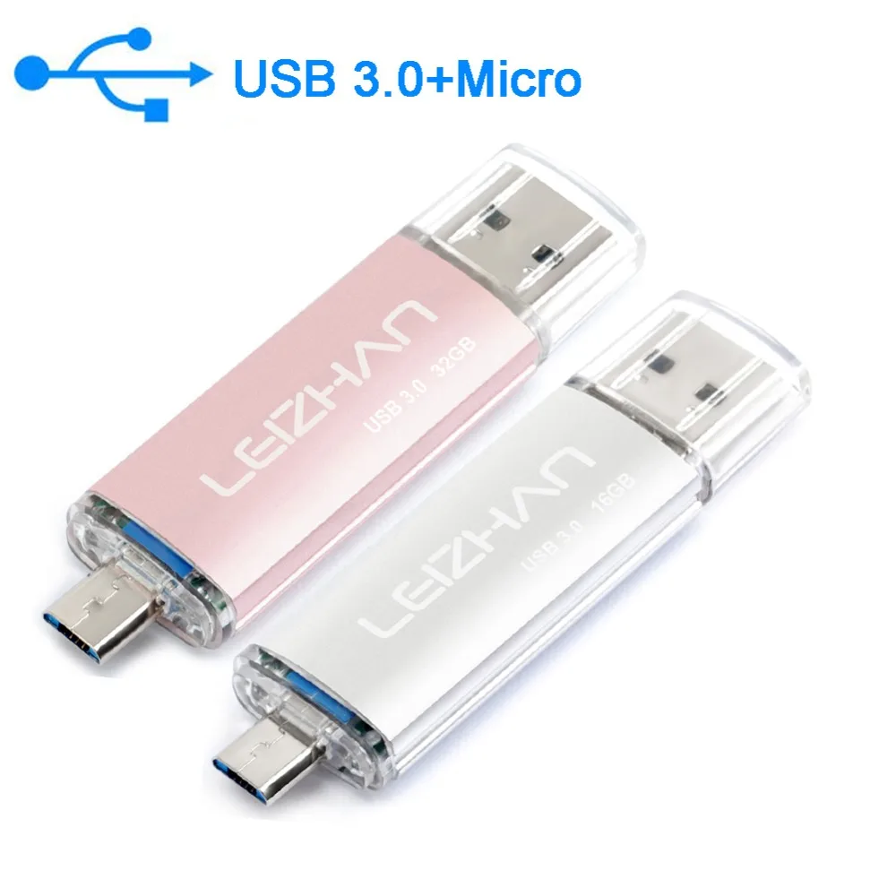 LEIZHAN usb флеш накопитель с реальной емкостью 128 ГБ 3 0 флешка android телефон 32 64 микро