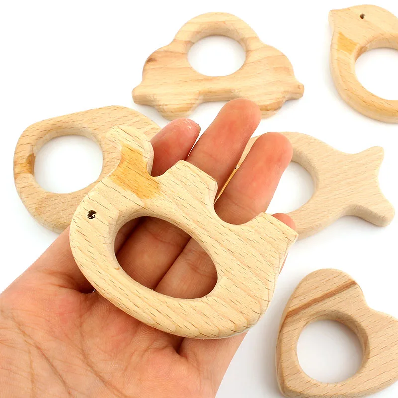 5 шт. детский деревянный Прорезыватель для зубов | Украшения и аксессуары