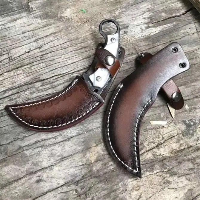 Нож karambit с Aleck ручкой 9cr18mov лезвие Высокое качество Открытый Отдых EDC инструмент