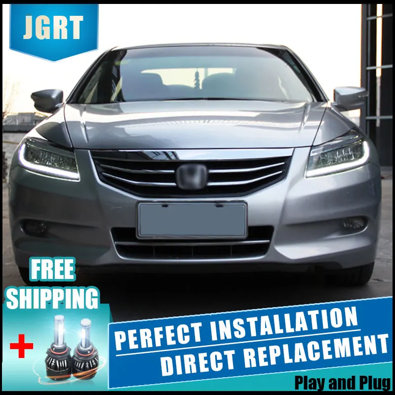 2 шт. светодиодный головной светильник s для Honda Accord 2008-2012 Автомобильный двойные
