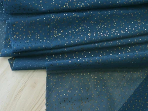 3 deep blue green Золотое Тиснение сетчатый материал для танцевального платья стрейч ткань сетка Италия - Цвет: 3 deep blue green
