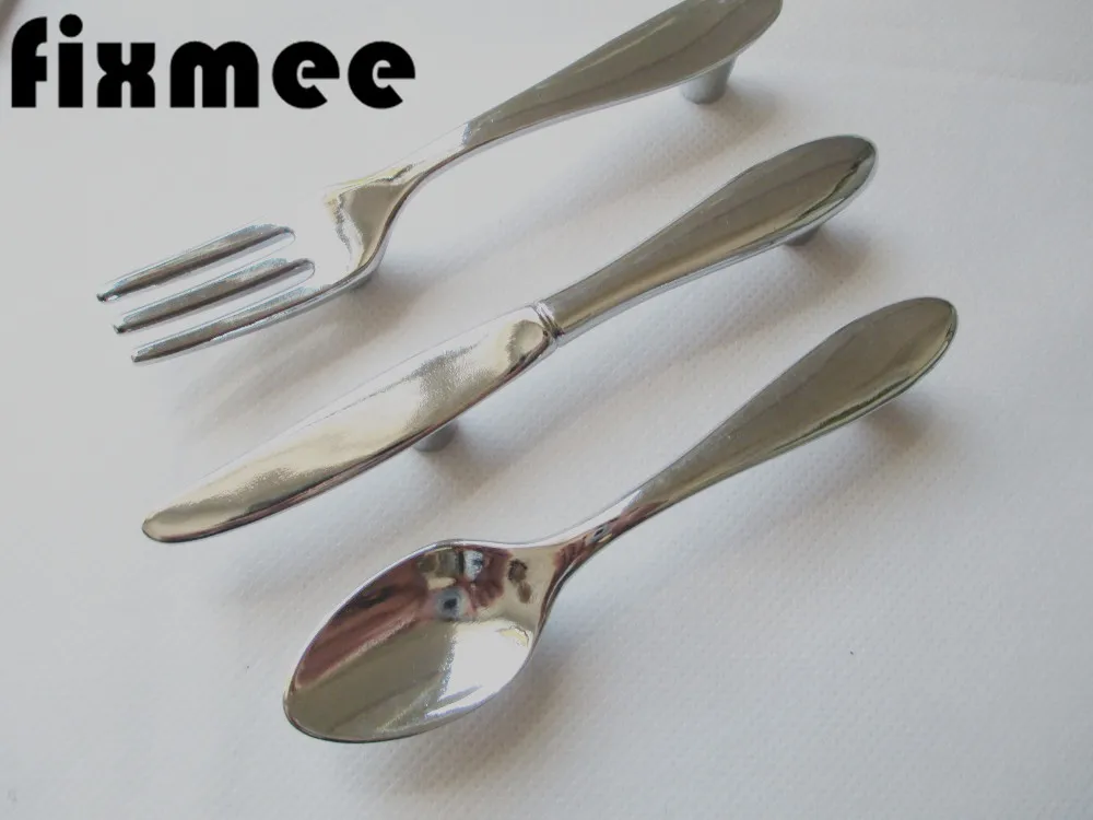 Fixmee 3 шт. Ножи ложки вилки Кухня шкаф с выдвижными ящиками тянуть ручки дюймовая