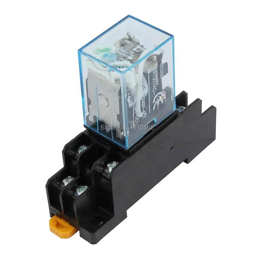 IEC255 DC 12В катушка 8Pin DPDT электромагнитное реле питания с разъемом база MY2N Реле 