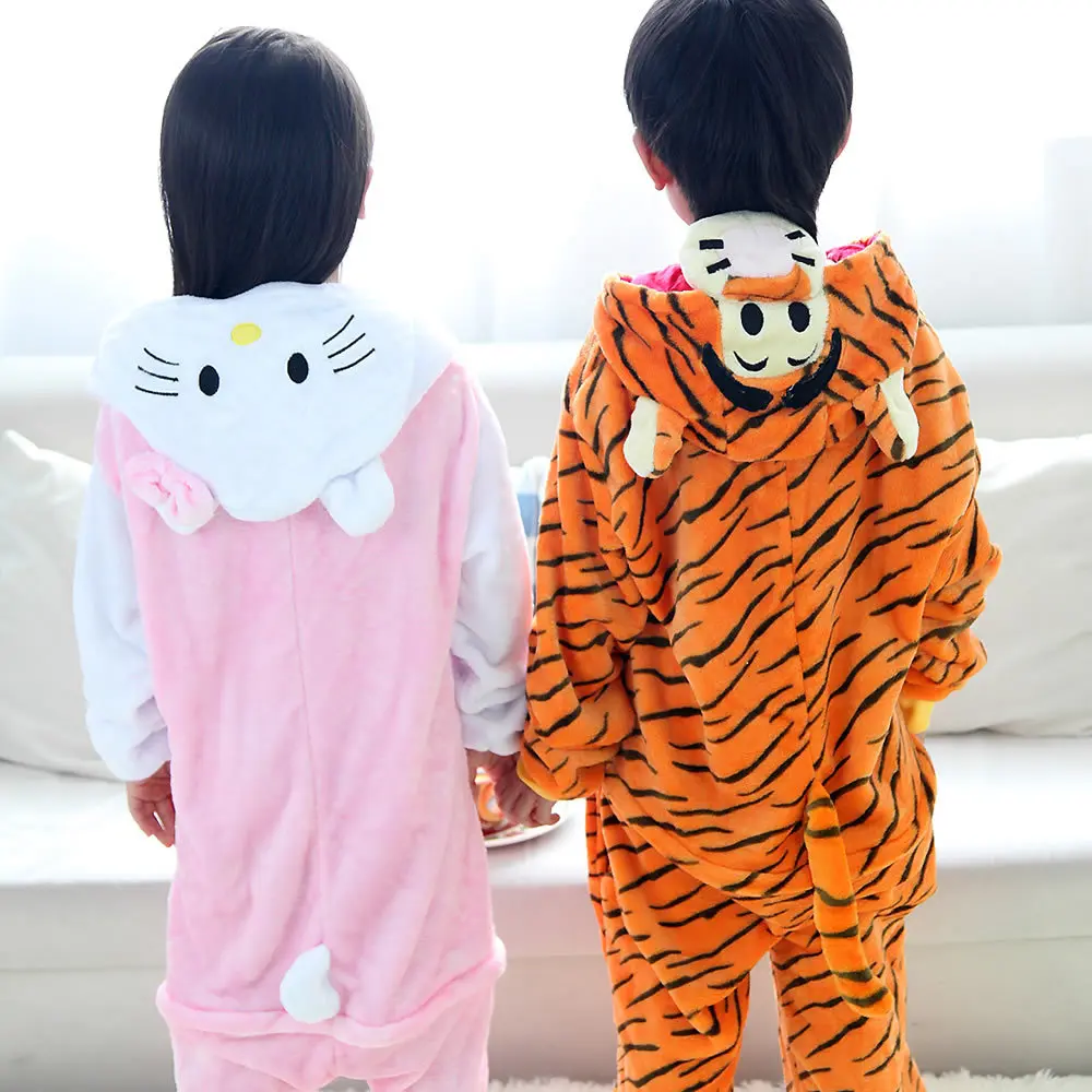 Детский карнавальный костюм с тигром и hello kitty пижама капюшоном для мальчиков