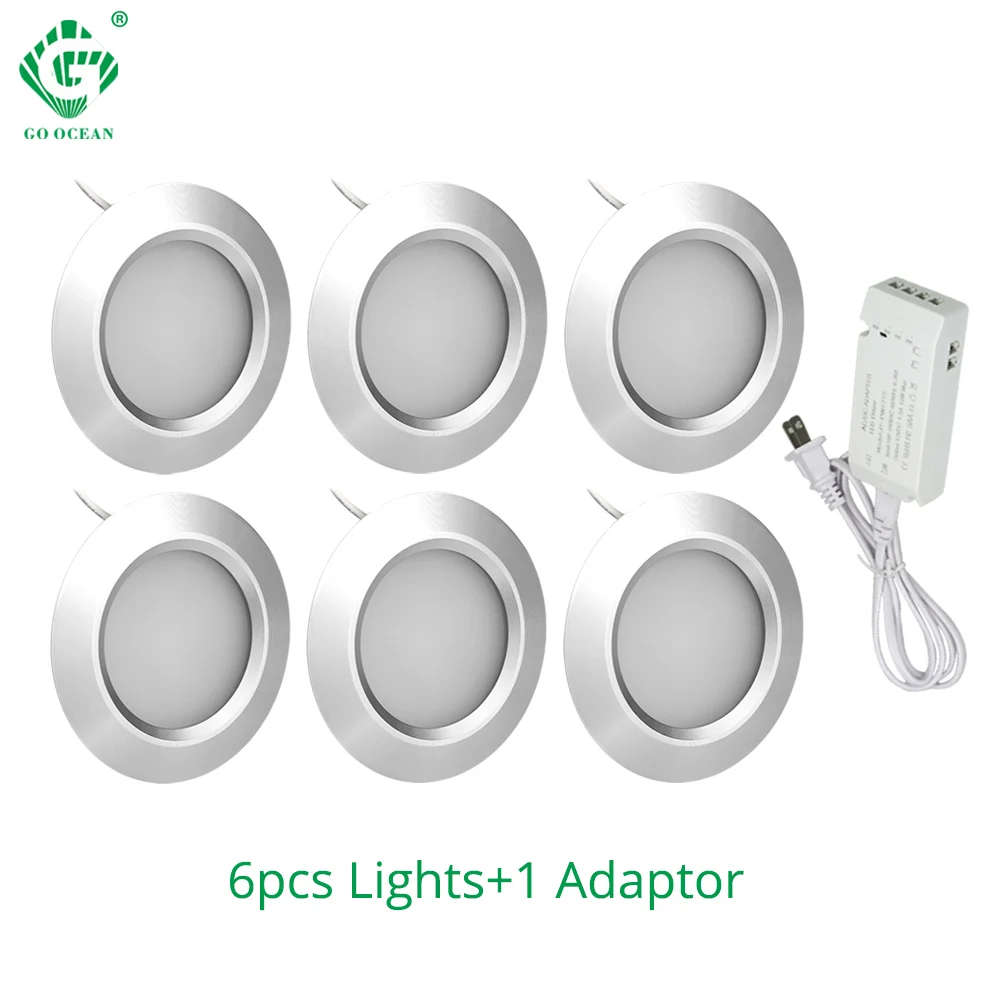 3w led under counter light round shape puck lamps kitchen furniture cabinet bookshelf wardrobe shelf lighting showcase lamp free global shipping