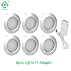 Светодиодсветильник подсветка для стола, 3 Вт, круглые лампы в форме шайбы, кухонная мебель, шкаф, книжная полка, фонарь