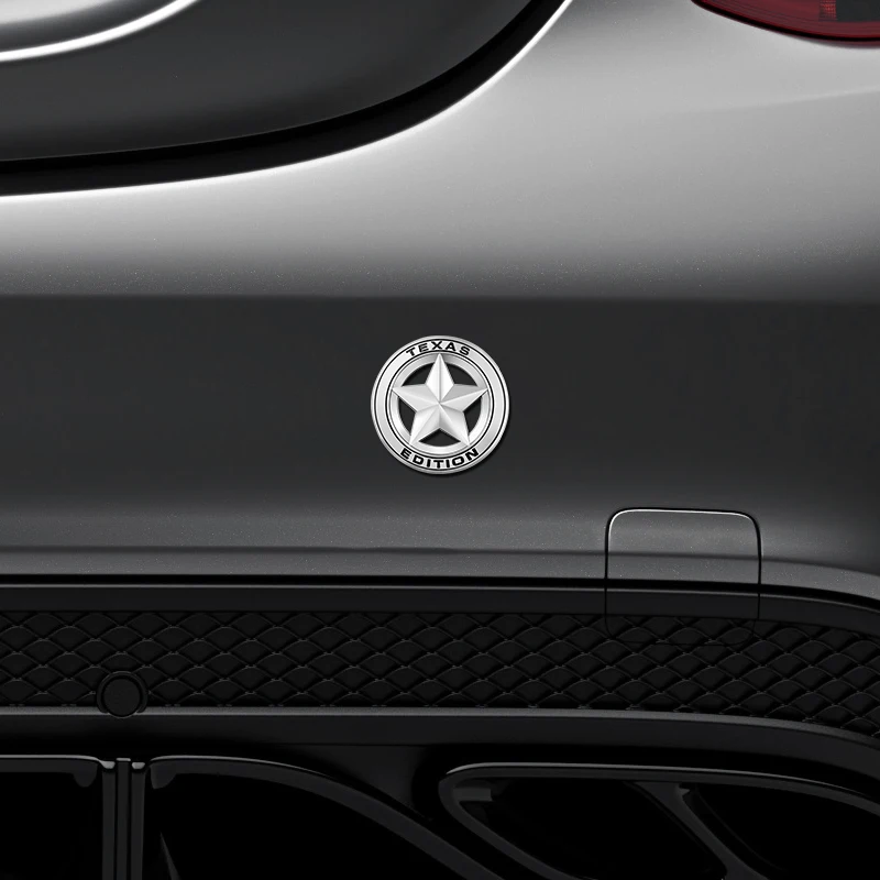 Metal TEXAS EDITION Shield Pentagram 3D Emblem Badge Car Fender Side Tail Body Sticker for JEEP Wrangler Liberty Grand Cherokee |