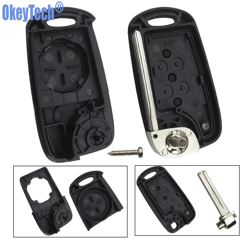 OkeyTech для Kia K2 K5 Rio 3 Sportage Ceed аксессуары ключей с откидной крышкой Hyundai Santa Fe I25 I30 IX35