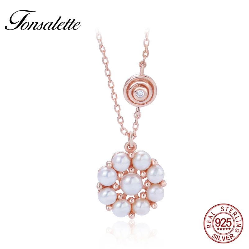 

Retro 925 Sterling Silver Sunflower Freshwater Cultural Pearl Beads Choker Necklaces Women Flower Pendant Jewelry Collares zk40