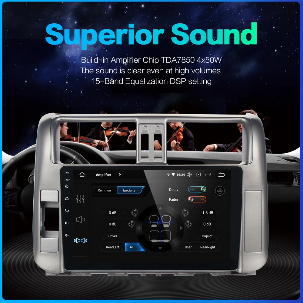 Dasaita 10," ips экран Авторадио Android 9,0 для Toyota Prado 150 2010 2011 2012 2013 Bluetooth 64 Гб rom MAX6