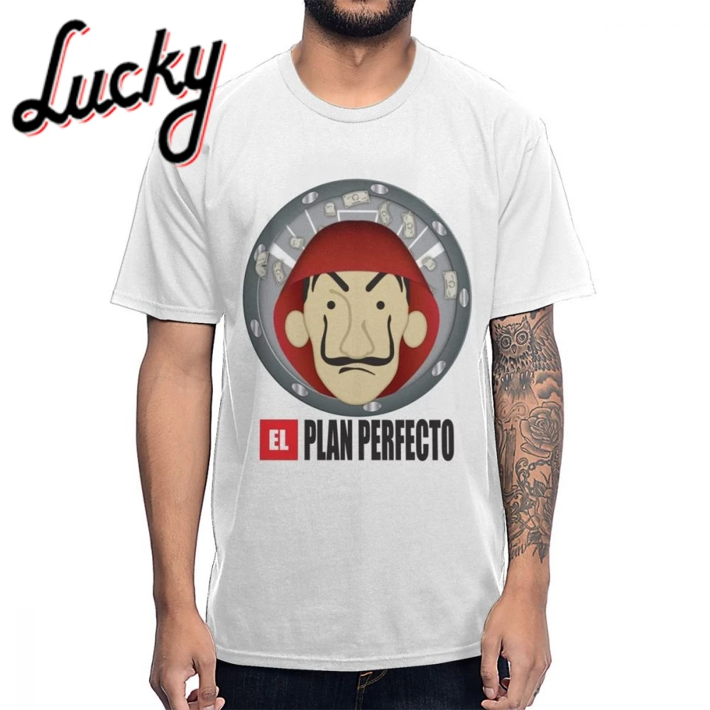 Футболка с надписью Great La Casa De Papel Money Eist El Plan Perfecto Классическая футболка круглым