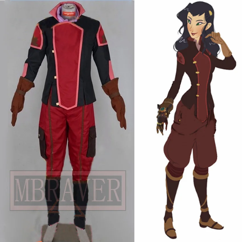 Высококачественный костюм Аватара Легенда о Korra Asami Sato для косплея полный