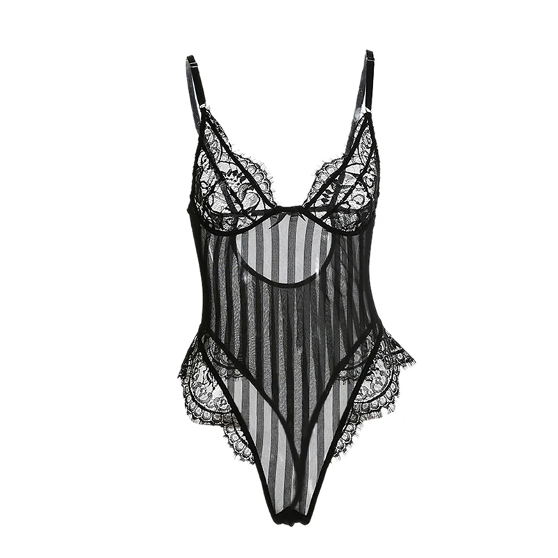 Lenceria Эротическое нижнее белье для женщин сексуальное Babydoll кружевные цветочные