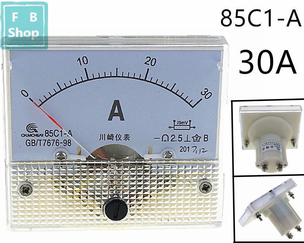 

Аналоговый измерительный прибор постоянного тока 85C1-A 30A, панельные амперы, амперметр переменного тока 85C1 0-30 А, манометр, 1 шт.