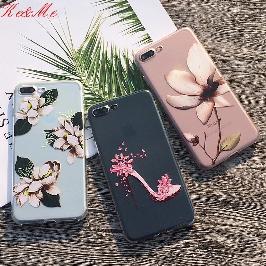Для iPhone5S чехол мягкий TPU чехол для Apple iPhone 8 6S 7 Plus XS Max чехол для телефона с принтом красивые цветы фрукты Супер Мода