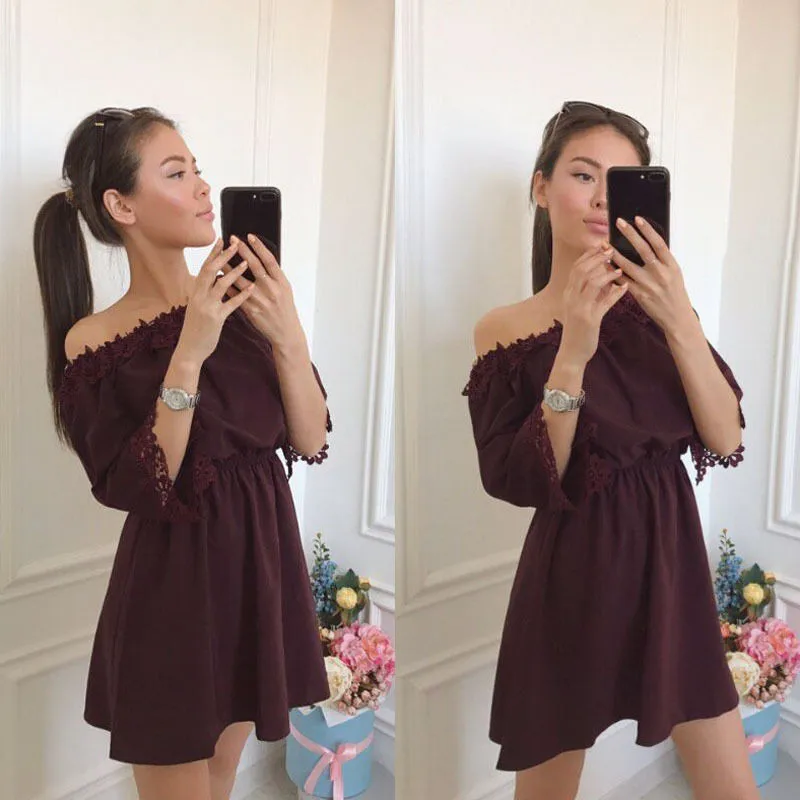 Новый Модный женский летний комбинезон с длинным рукавом и открытыми плечами