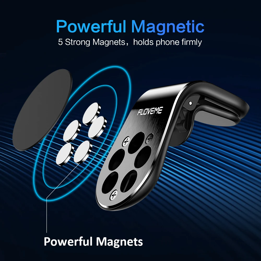 floveme magnetic car phone holder in car air vent car holder mount stand magnet mobile holder for iphone 12 11 phone accessories free global shipping