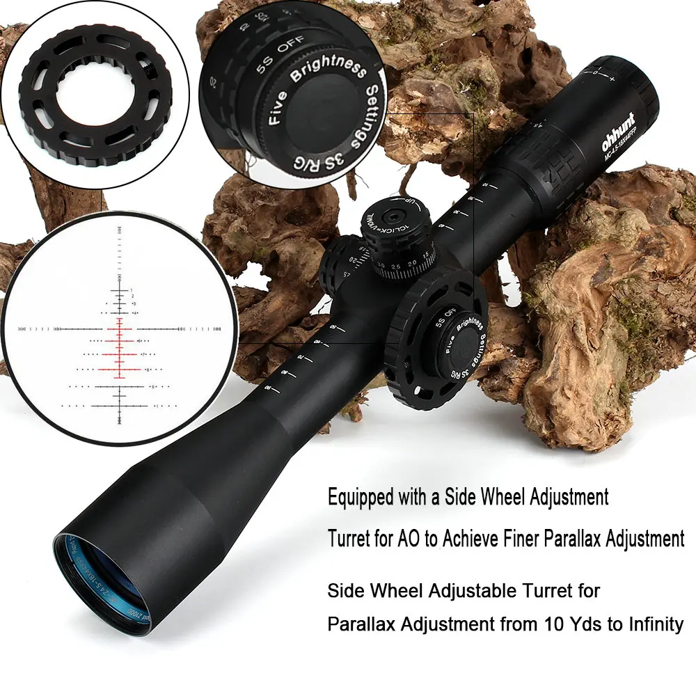 Охота ohhunt MC Z 4 5 18X44 FFP первое фокусное расстояние оптический прицел Сторона