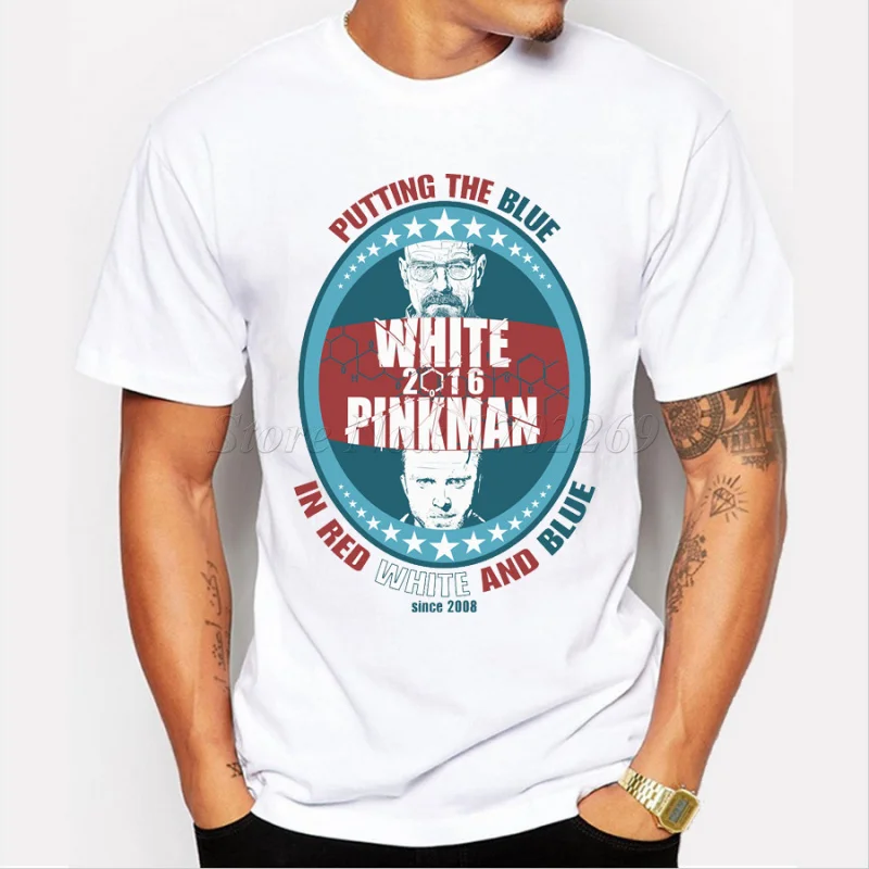 Новейшая модель White 2019 Pinkman с напечатанным логотипом для мужчин принтом во все
