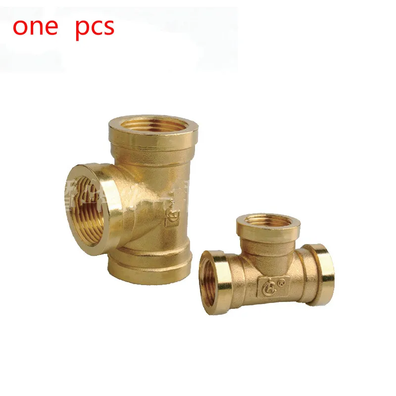Brass DN25-DN32  T-Shape 3 Way Equal Joint Pipe Fitting Adapter Brass Pipe Joint