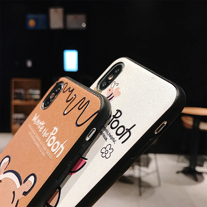 Cartoon Winnie The Pooh Phone Case for IPhone X XR XS Max 8 7 6 6S Plus Xsmax Cute Women Mouse Soft Silicone Back Cover |