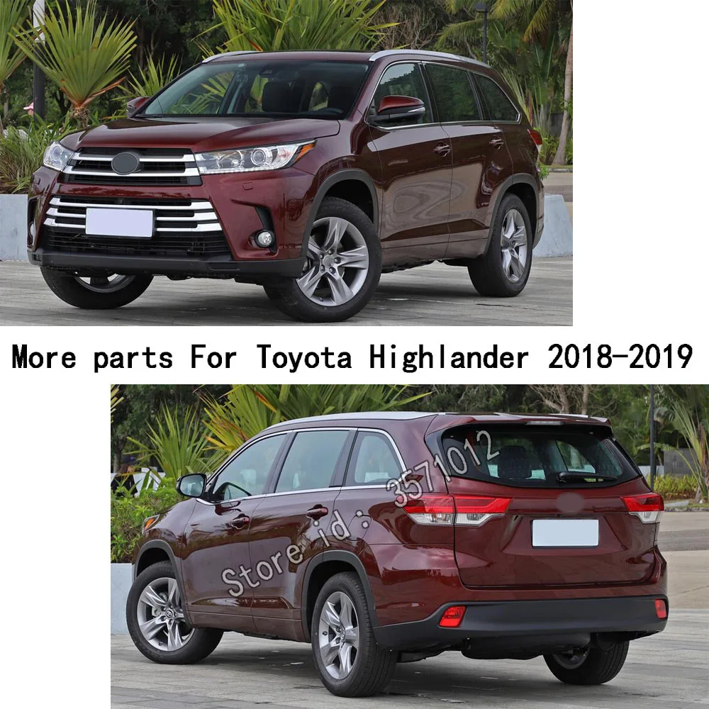 

Car Inner Cover Stick Stainless Steel Glass Window Garnish Pillar Column Trim Part 4pcs For Toyota Highlander 2018 2019 2020