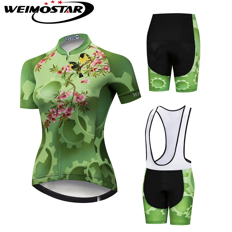 Женский комплект для велоспорта WEIMOSTAR зеленый одежды 2019 pro team Ropa ciclismo одежда