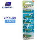 Щелочные аккумуляторные батареи высокой емкости 27AE 27MN A2 L828, 5 шт.лот, 12 В, с сигнализацией, калькулятором, дверным звонком