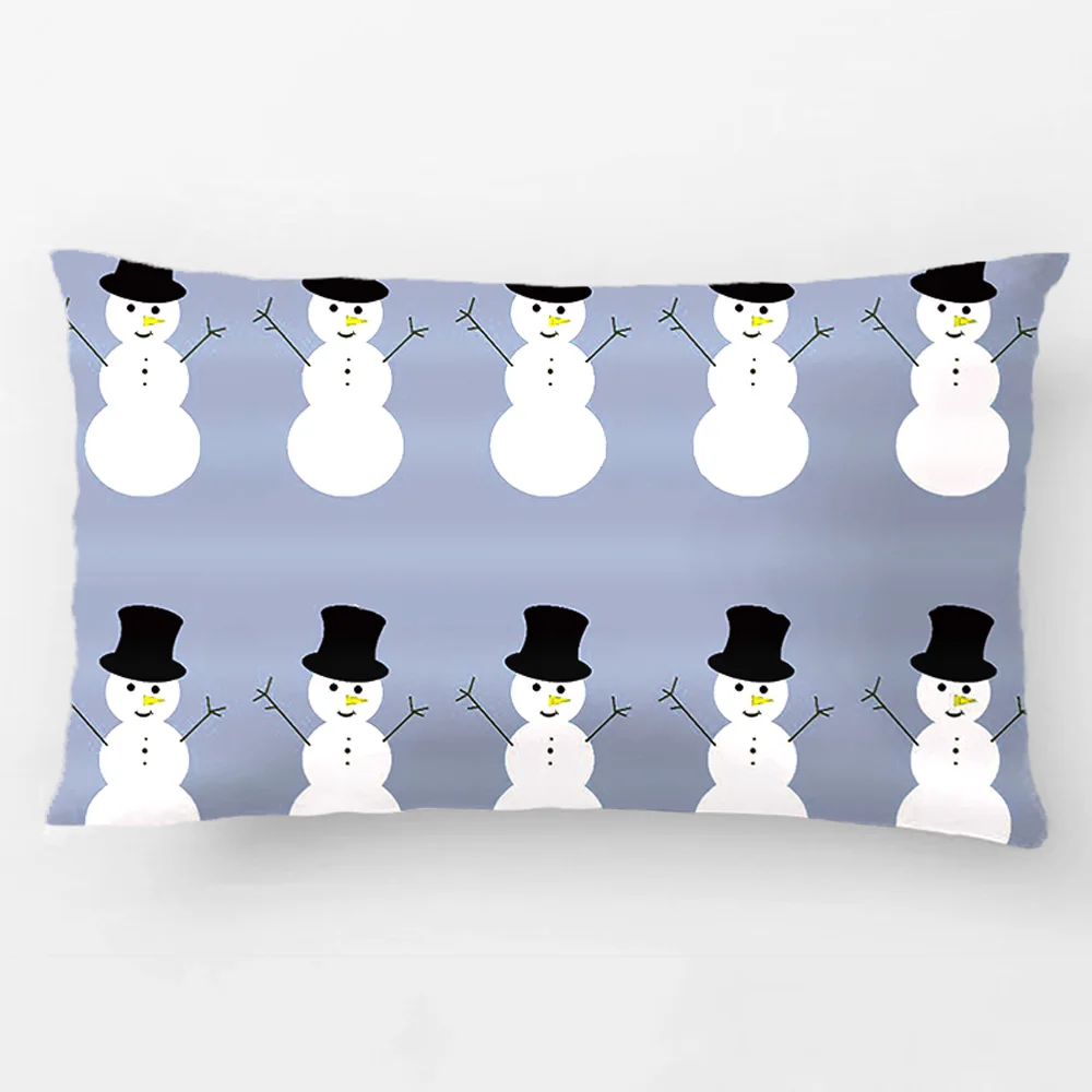 Наволочка в ретро стиле винтажная Рождественская наволочка со снеговиком для