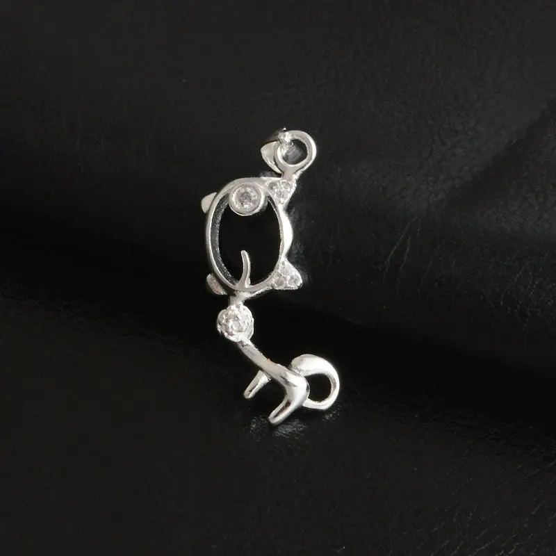 Новые 925 серебристо Цвет собака кулон Цепочки и ожерелья благородный s Fine Jewelry