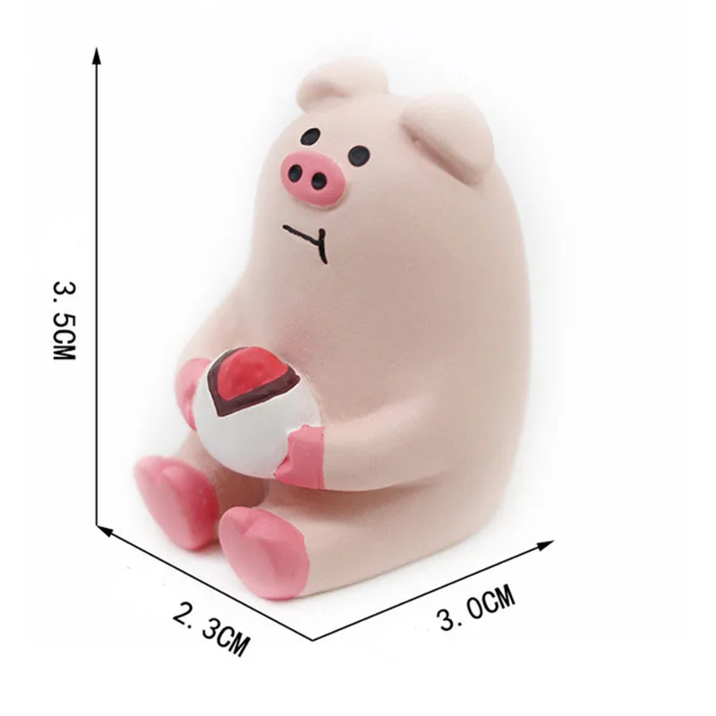 Kawaii Мини розовая свинья смола домашние украшения с животными Волшебные садовые