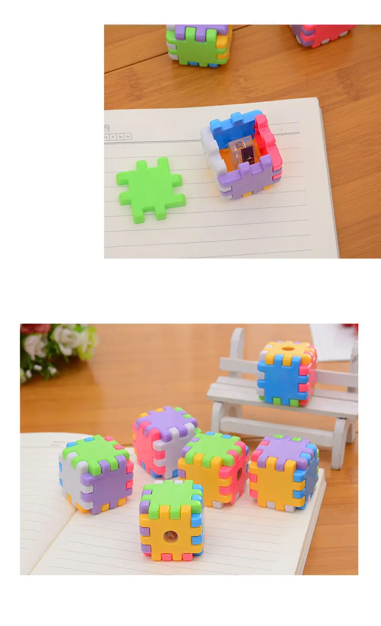 Coloffice 2PCS/Lot Candy Color Plastic Pencil Sharpener Standard Stationery School Office Supplies Creative Gifts For Kids Prize