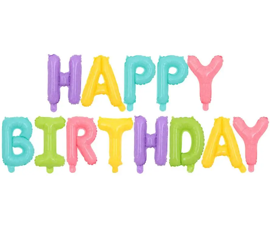 Воздушные шары из фольги в виде букв Happy Birthday day 16 дюймов | Дом и сад