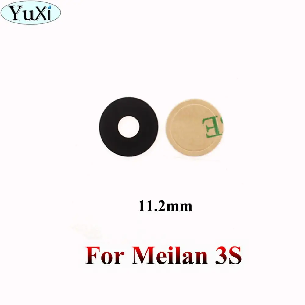 For Meilan 3S YuXi задняя камера стеклянная крышка объектива+ клейкая лента для Meizu Meilan M1 M2 M3 M5 M6 note 3s M5s S6 Note 5 Mini Metal E - Цвет: For Meilan 3S