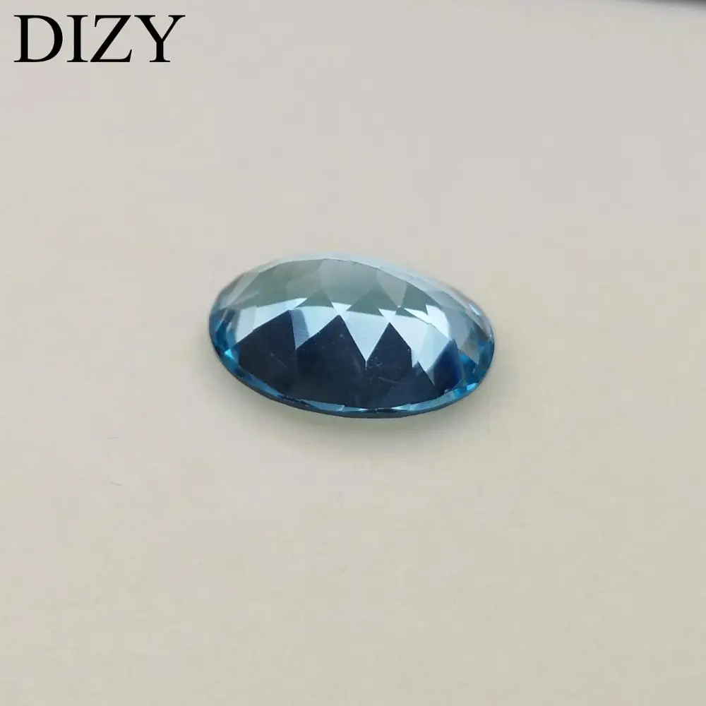 DIZY Небесно-Голубой топаз овальной граненой огранки 13*18 мм 14.5Cts натуральный